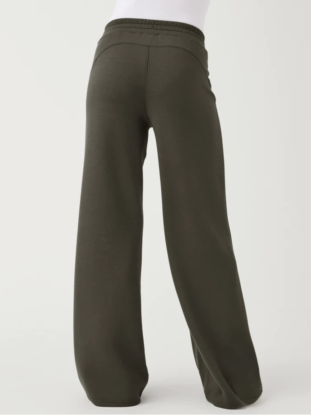 SPANX Wide Leg Drawstring Lounge Pants - Olive Green dice XL LONG - Picture 2 of 9